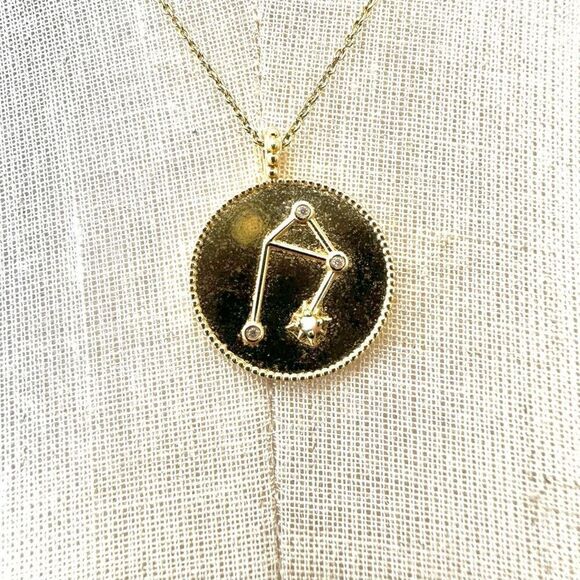 Gorjana 18k gold plated libra opalite coin necklace - Picture 11 of 11